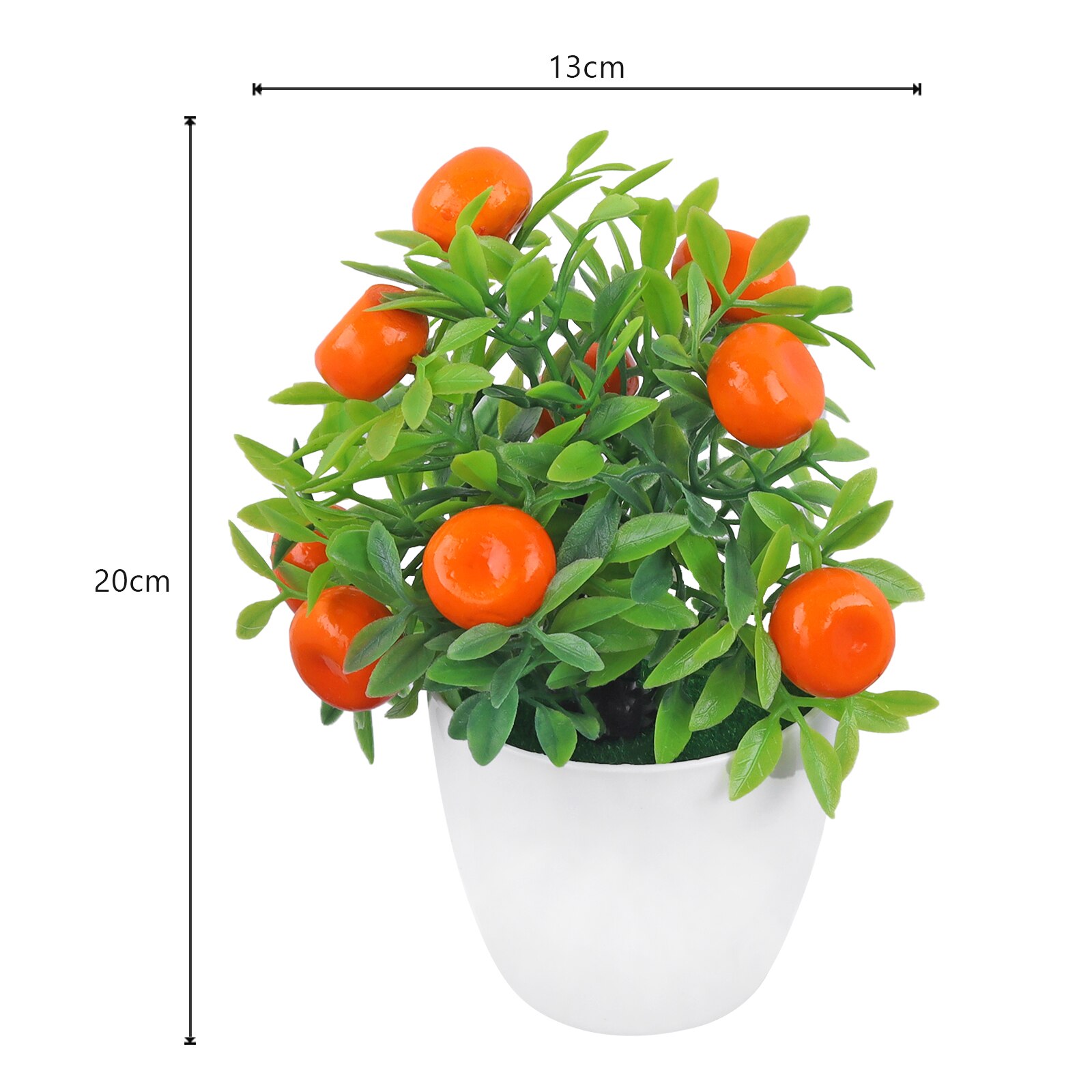 Kunstige planter bonsai appelsin granatæble frugt chili træ potte vindueskarm dekoration hjemme bord dekoration mini plast ornament: 3