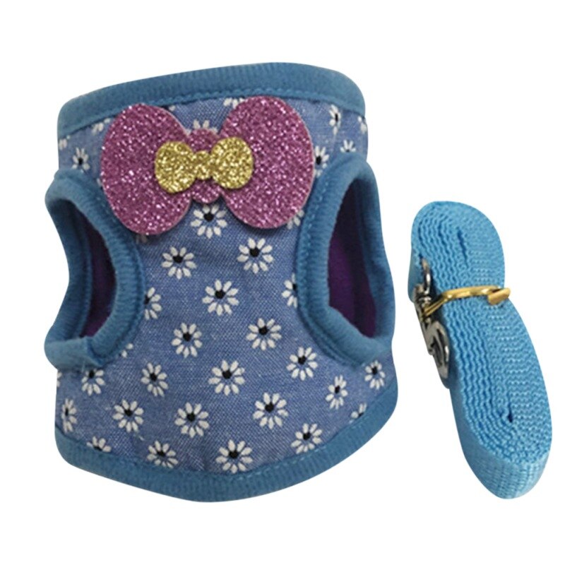 Arnés de conejo ajustable con correa, chaleco Bunnie forFerret para mascotas pequeñas, multicolor, disfraz para mascotas, ropa para mascotas: L / M