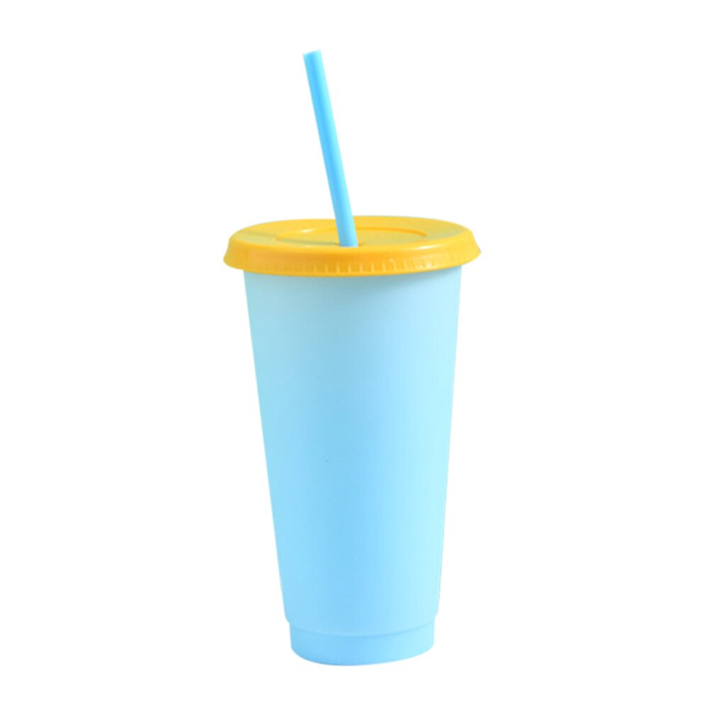 Reusable Plastic Temperature Color Changing Cold Cup Summer Drink Water Mug Cup Kitchen,Dining & Bar FP8: Blue