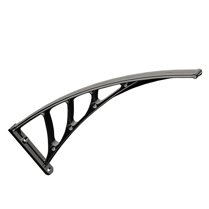 Outdoor Balcony Awning Support Bracket Door Window Eaves Awning Holder - 3mm Bracket Slot Width (Black)