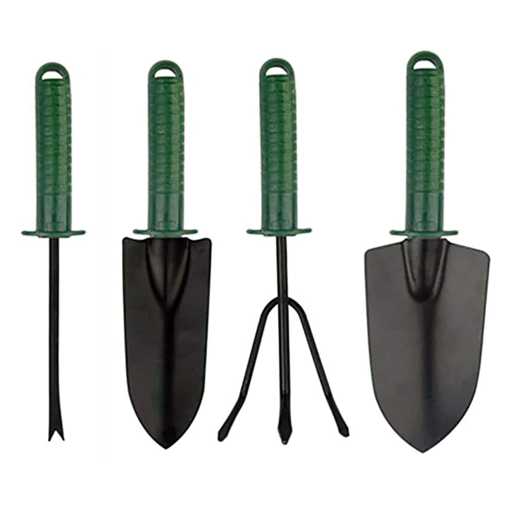 4pcs/lot Plant Soil Shovels Gardening Tools Set Flower Planting Tools Garden Shovel Fork Rake Spade Harrow Flowerpot Tools