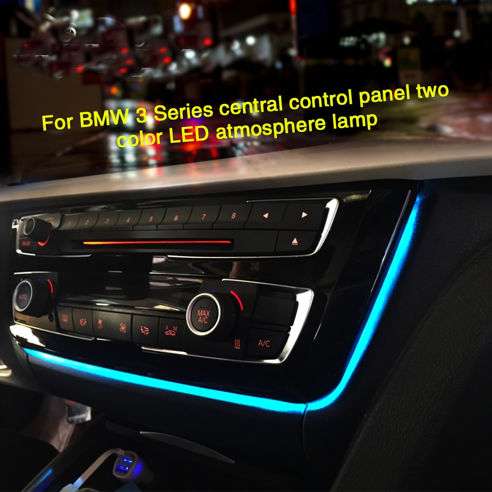 Omgivande ljus i bilen för bmw  f30 f32 auto mittkonsol lampa inre belysning trim främre luftkonditionering vent inloppslampor