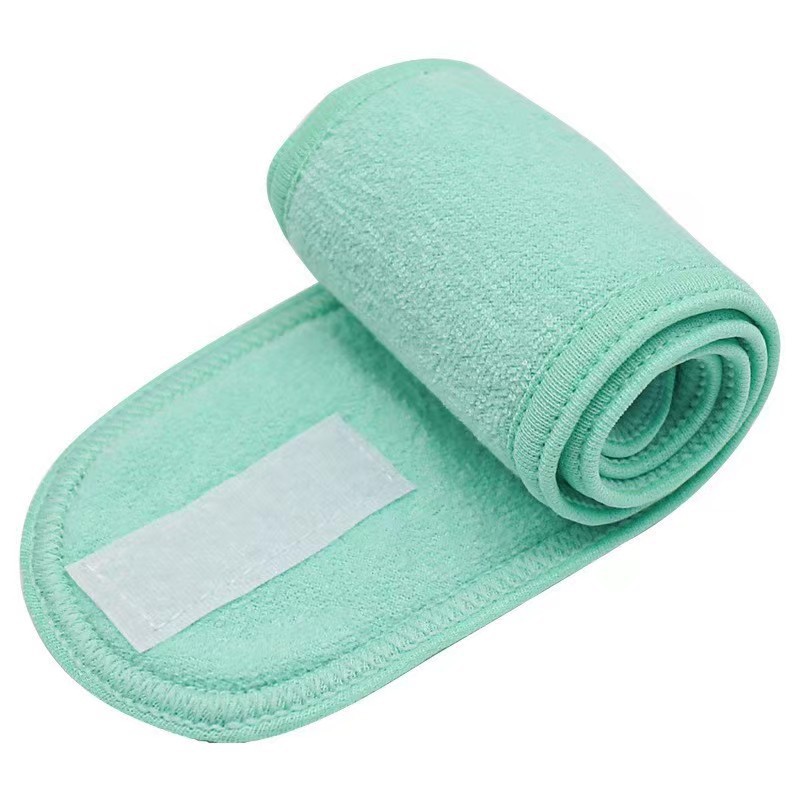 9 colores correas de pelo de Velcro de para mujeres deportes absorbente de sudor transpirable lavado de cara diademas accesorios para el cabello convenientes: Blanco