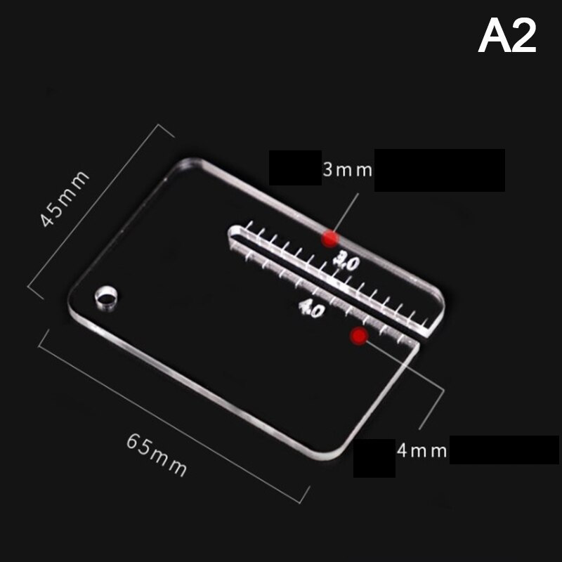 1pc With Scale Acrylic Plate DIY Hand Perforated Round Stitching Punch Tools For Helping Leather Hole Punch: A2