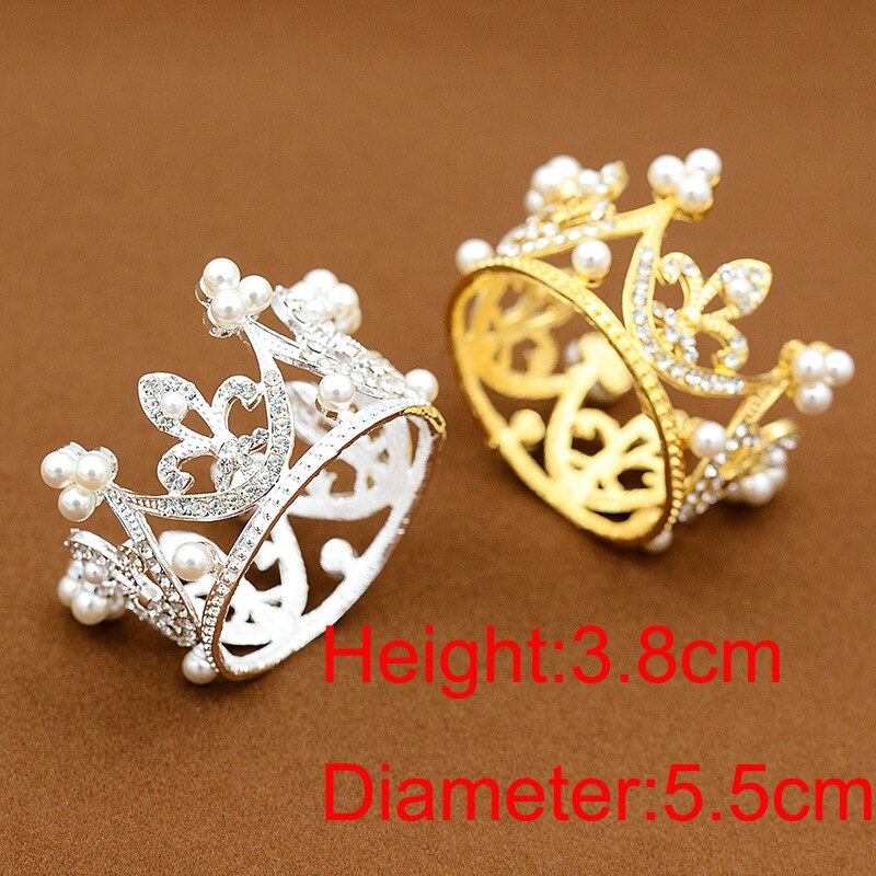Di cristallo del Diadema Corona Torta di compleanno corona Bambini Del Bambino Prom Copricapo Capelli Ornamenti Dei Capelli Del Partito Dei Monili Accessori