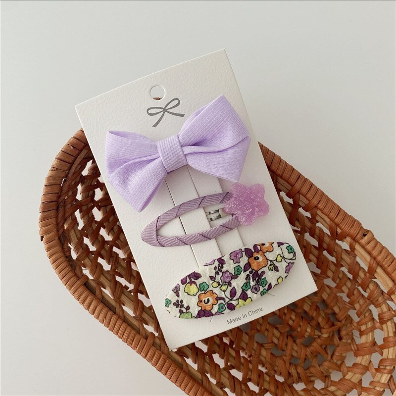 3Stck Bogen Blumen Haar Clip Mädchen Nette Haar Bands Haar Zubehör Handgemachte tuch Headwear Haarnadeln Karikatur Haarnadel Kopfschmuck: 8