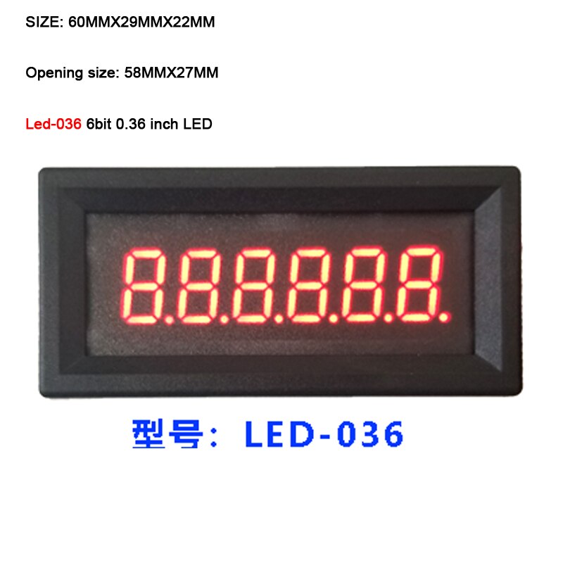 RS485 Serial Port Meter LED Digital Tube Display 485 TTL Display Module PLC Communication MODBUS RTU ASCII DC 5V - 36V 12V 24V: RS485 interface / LED-036 6bits