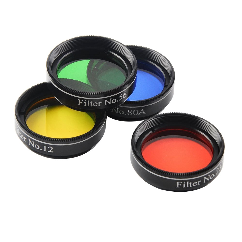 Solo Standard 1.25 inch 4pcs Telescope Filter glass nebula filters Set Astronomical Telescope oculares