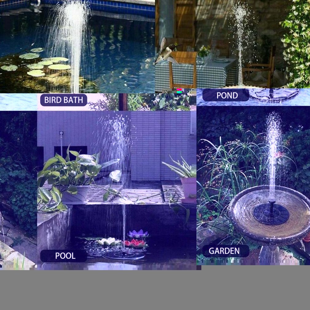 Zonne-energie Drijvende Pomp Fontein Vogelbad Thuis Zwembad Tuin Decor Outdoor Zwembad Water Drijvende Fontein