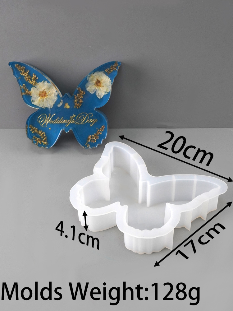 Nova borboleta resina epóxi molde diy 3d inseto artesanato presente ornamento molde de silicone flor artificial borboleta moldes decoração para casa: Default Title