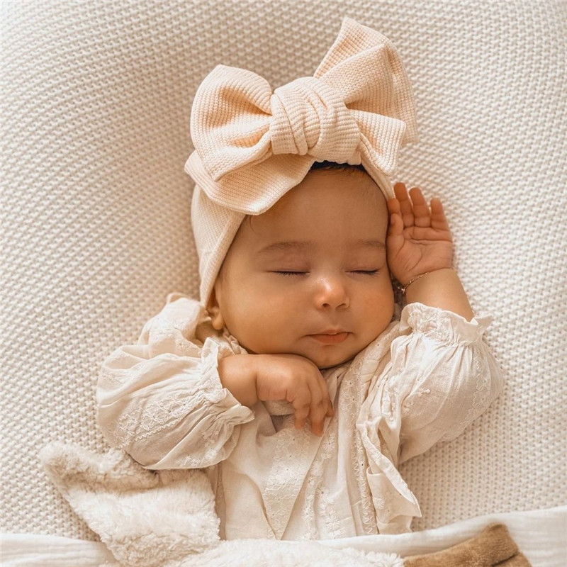 Knit Bow Baby Hoofdband Voor Kind Strik Hoofddeksels Kabels Tulband Voor Kinderen Elastische Headwrap Baby Haar Accessoires