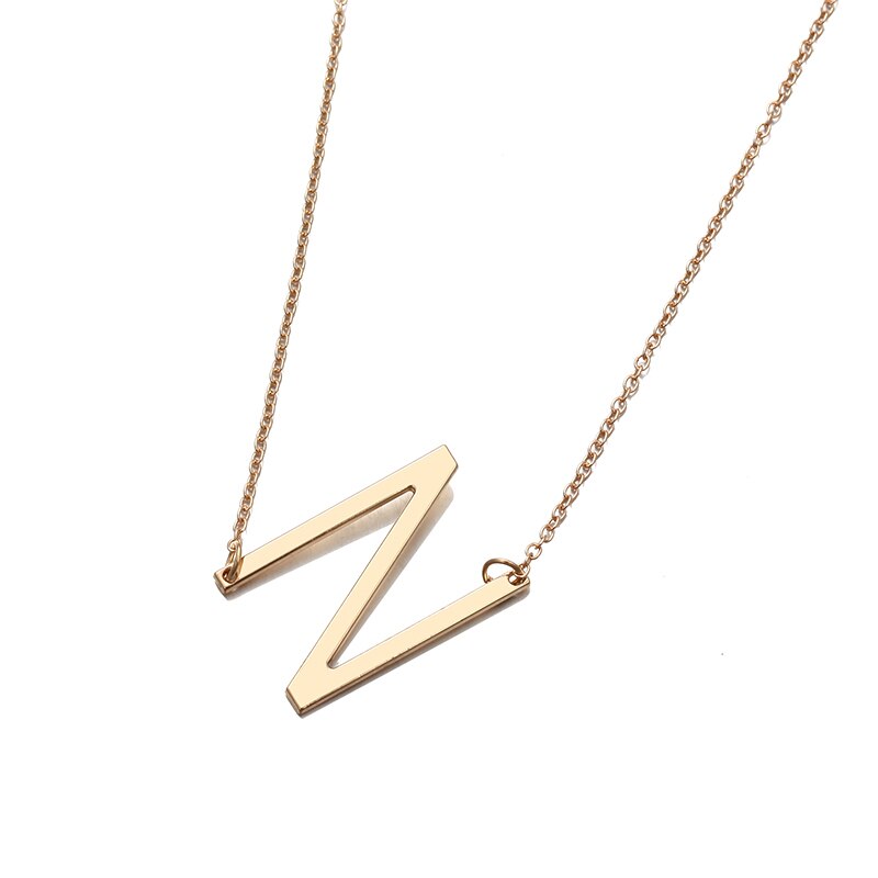 Abdoabdo 26 Letter Necklace Choker Gold Pendant Necklace Initial Necklaces Women Modern Accessories Collar Personality