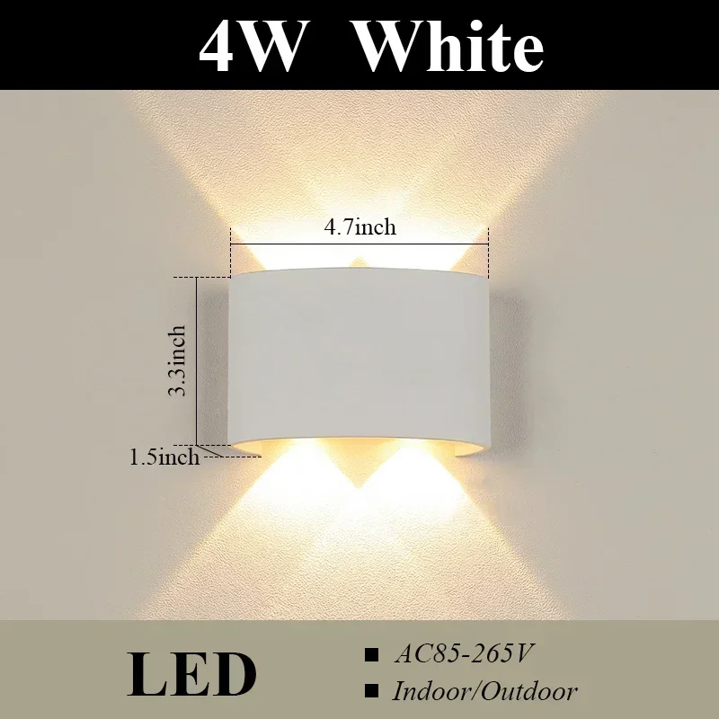 LED Outdoor Wandlamp voor Tuin Yard AC85-265 Buitenlampen IP65 Waterdichte Veranda Lamp Interieur Home Decor Verlichting: Licht Groen / WHITE / 6w