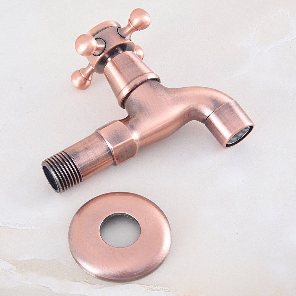 Antique Red Copper Outdoor Faucet Garden Water Tap / Mop Pool Faucet / Laundry Sink Cold Water Tap Bidcock Faucet Bav330