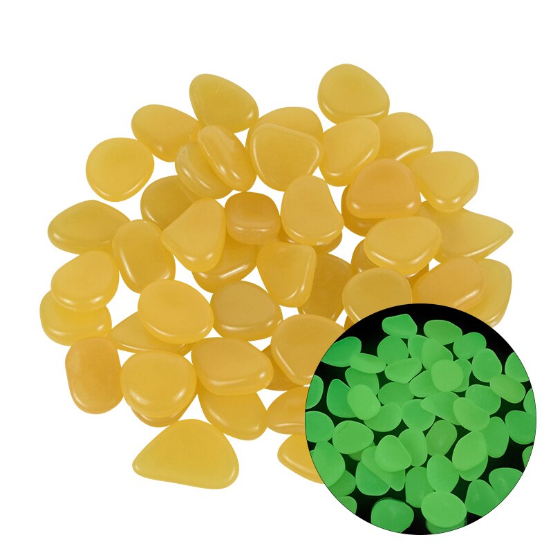 25/50pcs Luminous Stone Glow In The Dark Garden Pebbles Glow Stones Rocks for Walkways Path Patio Lawn Yard Fish Tank Decoration: 25pcs / B10