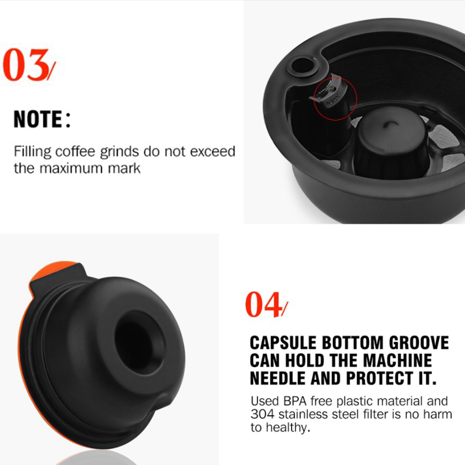 Hervulbare Herbruikbare Koffie Capsule Peulen Cups Nespresso Capsule Pod Slicone Deksel Compatibel Met Bosch Tassimo 60/180Ml