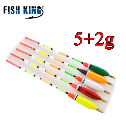 Vis koning dobbers visgerei visdobber dobbers set wobblers gemengde kleur uitrusting lood karper beetmelder signaal 180503: 002