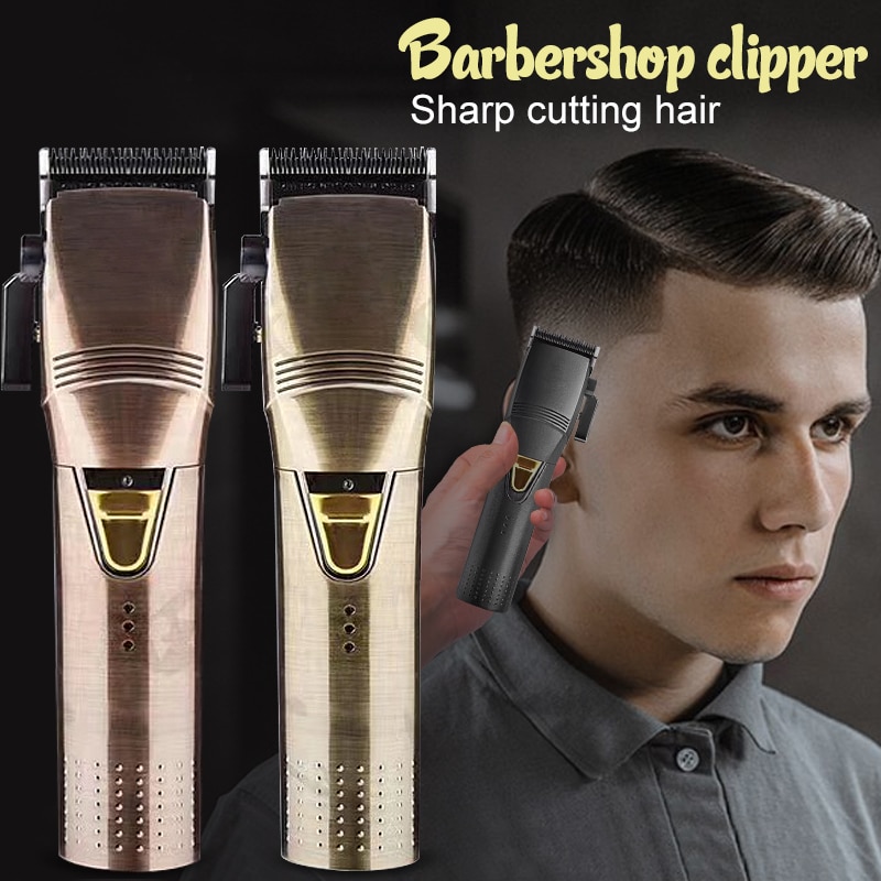 Tondeuse à cheveux numérique sans fil pour hommes, zero-gappedbarbarshop, tondeuse à cheveux Rechargeable, coupe à ras 0mm, t-blade, outliner pour tête chauve