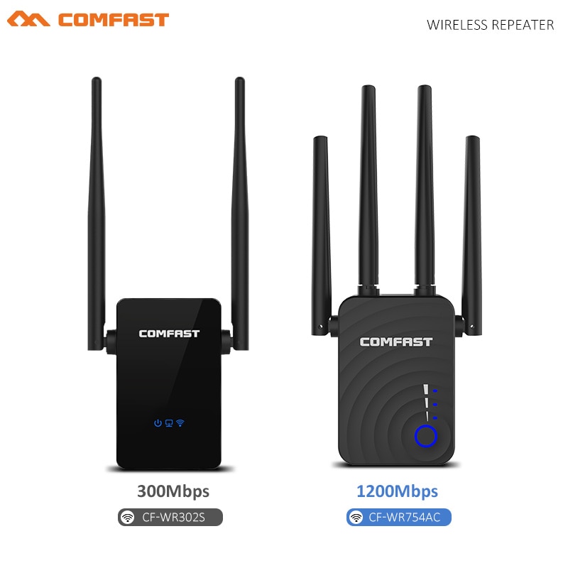 Wireless Wifi Extender Repeater300/ 1200Mbps Wi-Fi Amplifier 802.11 Long Range Wi fi Signal Booster 2.4G Wifi Repiter 5Ghz WiFi