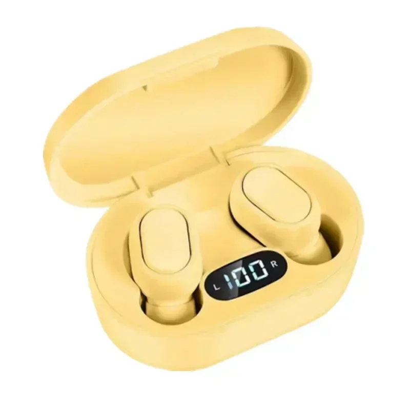 E7s Tws Gaming Headset Bluetooth Earphones Earbuds Blutooth Earphone Wireless Hearing Aids Sport EarBuds Hifi headphones: Yellow