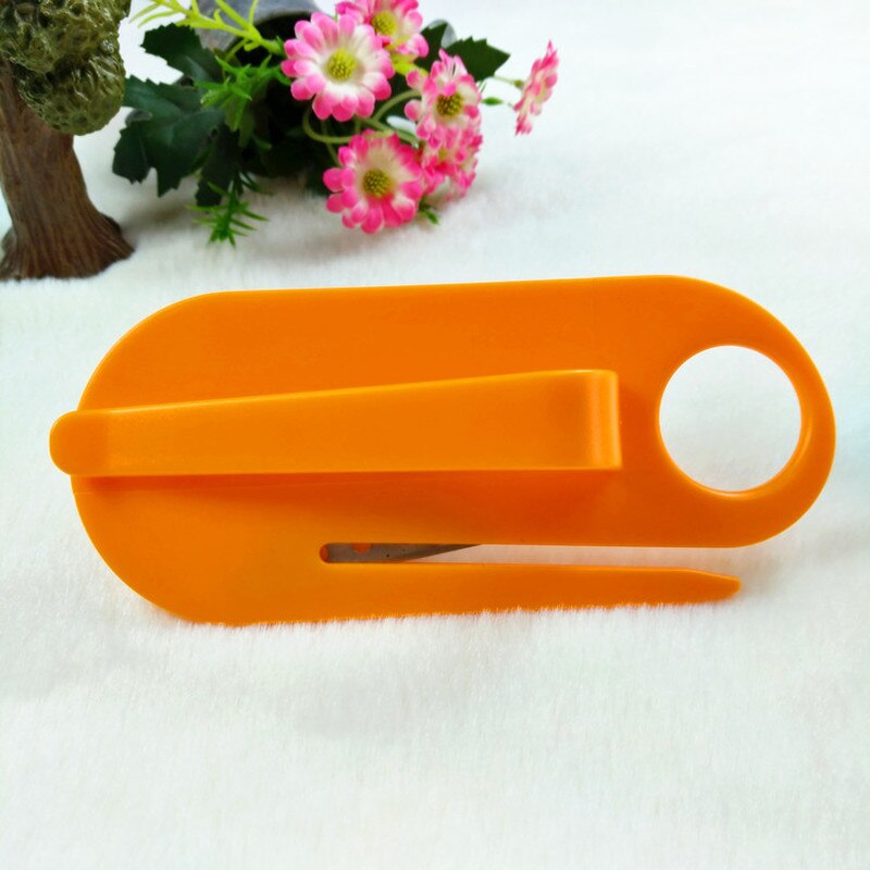 Plastic Letter Opener Car Knife Seat Belt Cutter Letter Mail Envelope Opener Safety Papers Guarded Cutter Stainless Steel Blade