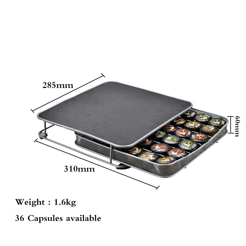 Coffee Capsule Box Drawer Holder Coffee Pod Storage Rack Machine Stand Nespresso Coffee Capsule Stand Dolce Gusto Organization: Default Title