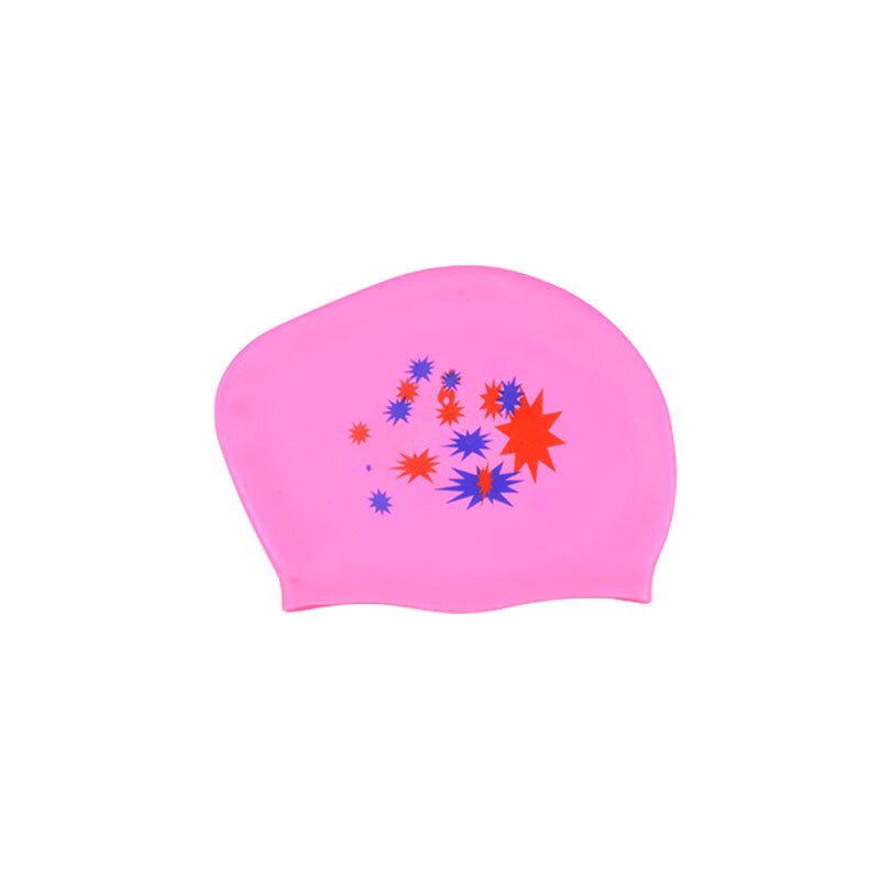Badmuts Vrouwen Lang Haar Grote Siliconen Waterdichte Leuke Zwemmen Hoed Voor Dame Met Oor Cup Bescherming Elastische Zwemmen Caps: Pink