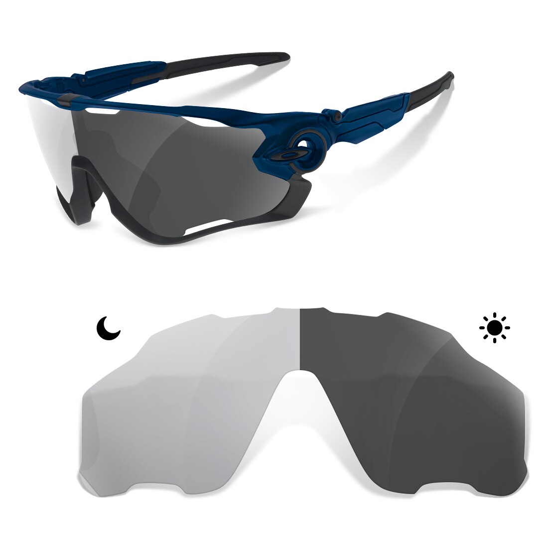 Lentes de Recambio Fotocromáticas Compatibles para Oakley Jawbreaker: Photochromic