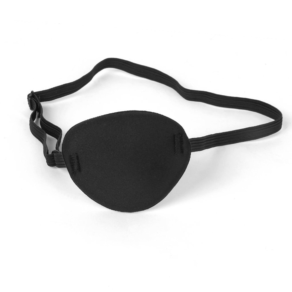 Pirate Eye Patch Pirate Costume Accessory Concave Eye Patch Groove Eyeshade Single Eye Mask For Halloween Party (Black)