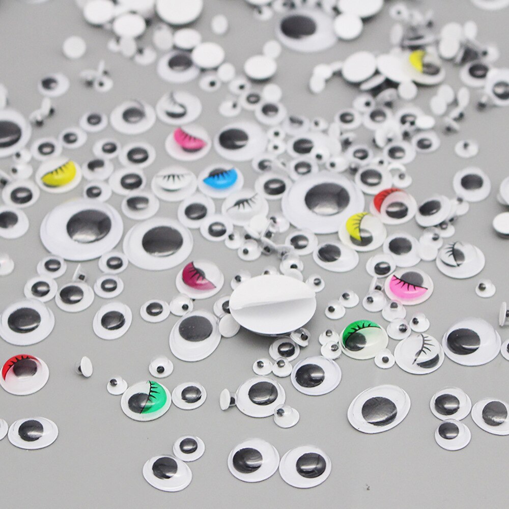 100 uds/200 Uds. Ojos de malabares autoadhesivos para manualidades de álbum de recortes DIY proyectos accesorios para muñecas ojos juguetes hechos a mano GYH