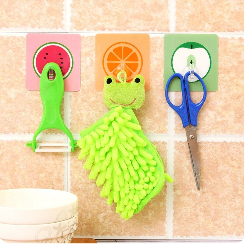 Fruit van de spijker niet-sporen sterke viscose deurhaak keuken badkamer muur multifunctionele lijm haak