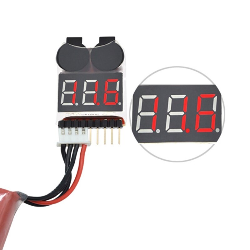 1-8s lipo / li-ion / fe rc båtbatteri 2 i 1 tester ledet lavspennings sommer alarm whosale &