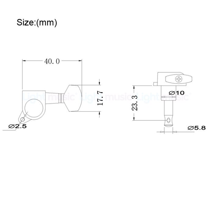 Guitar Tuning Pegs Tuners Machine Heads for Acoustic Electric Guitar Chrome Black Gold 3R3L 6R 6L Guitar Machine