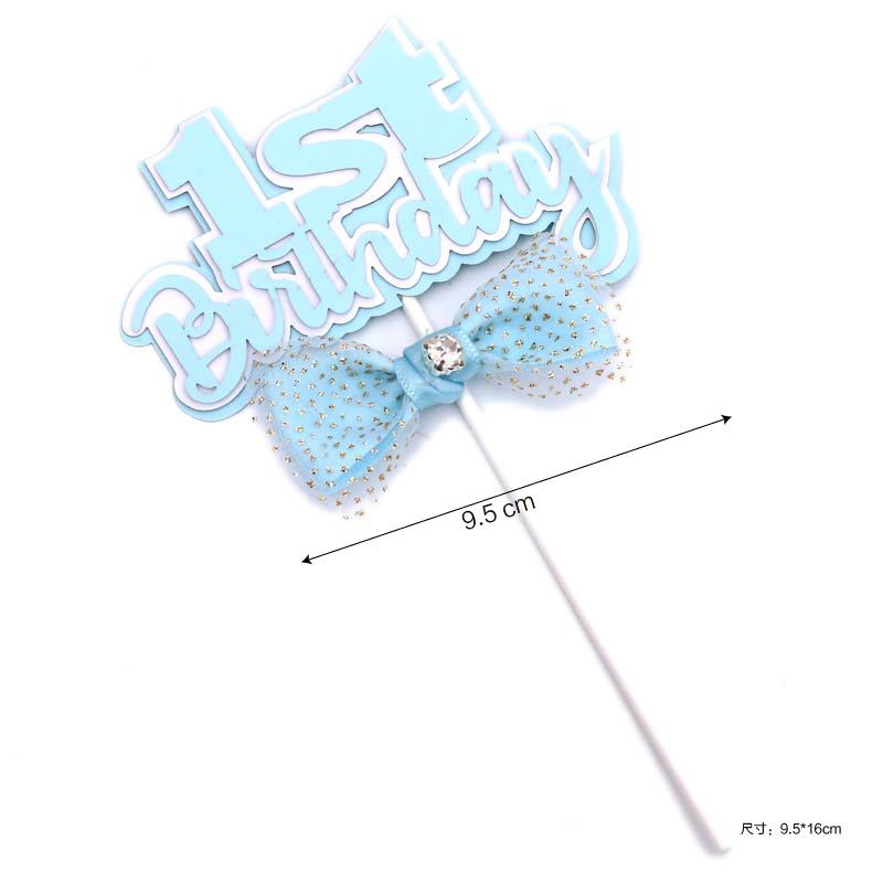 1 år 100 dagar 18 år rosett glitter papper tårta topper barn födelsedag dekoration tillbehör baby shower vuxen ceremoni: Bl1st