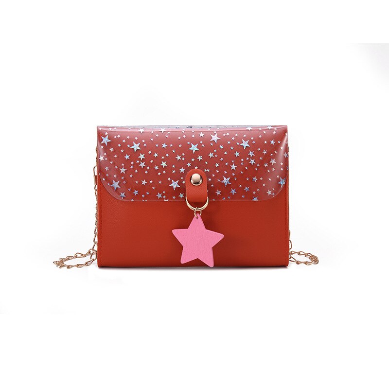 Koreaanse stijl dames schoudertas met sterhanger, slingbag met pailletten, mini-tas, handtassen en avondtassen