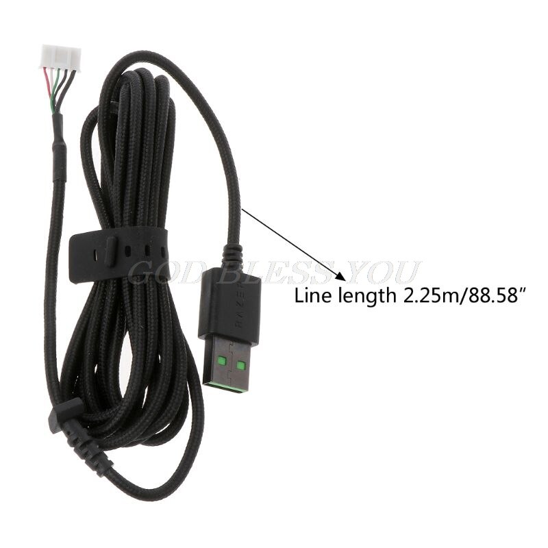 Durable Nylon Braided Line USB Mouse Cable Replacement Wire For Razer DeathAdder Elite Wired Gaming Mouse