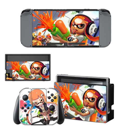 Game Splatoon 2 Skin Sticker vinyl for NintendoSwitch stickers skins for Nintend Switch NS Console and Joy-Con Controllers: YSNS0449