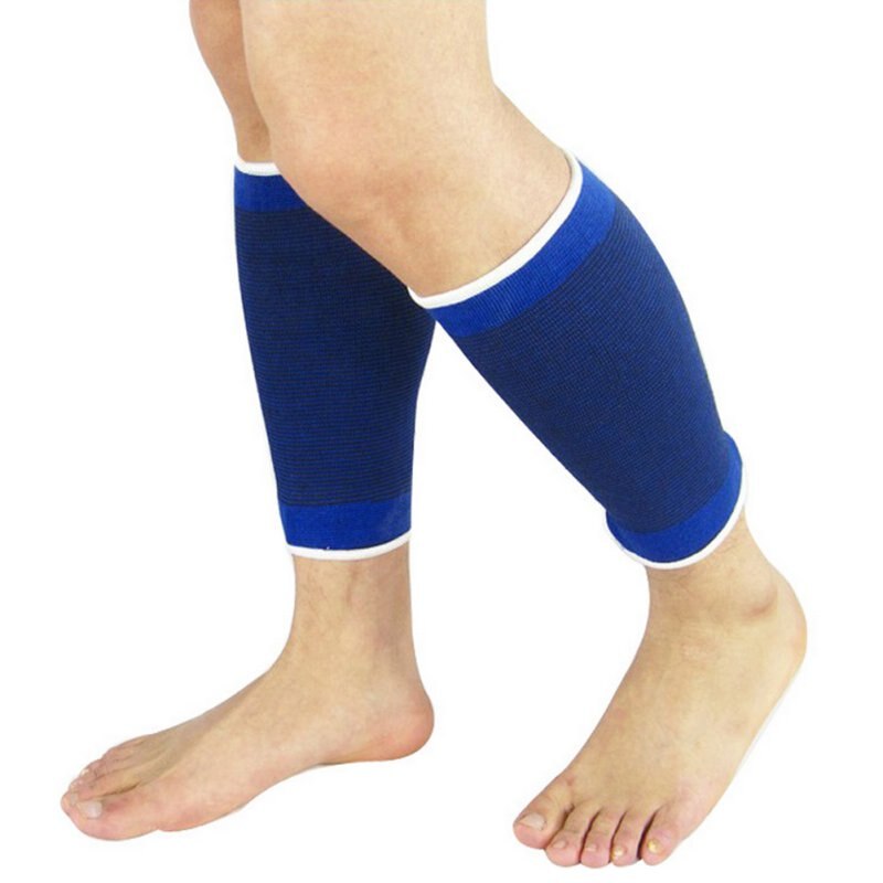 A Pair Polyester Cotton Sports Safety Shin Guard Protection