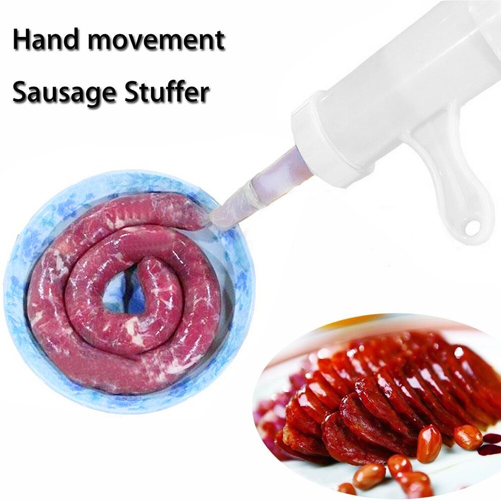 Plastic Worst Stuffer Vleesvermalser Handleiding Vlees Worst Vuller Stuffer & Fijn/Ruwe Trechter Salami Maker Keuken Machine