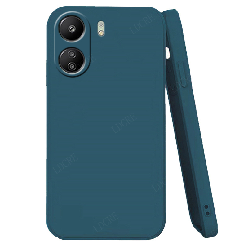 Coque en silicone liquide antichoc pour Xiaomi Redmi, coque souple en TPU pour Redmi 13C, 10A, 12C, 9C, 10C, 9, 10, 12, 13C: CANVAS / Bleu