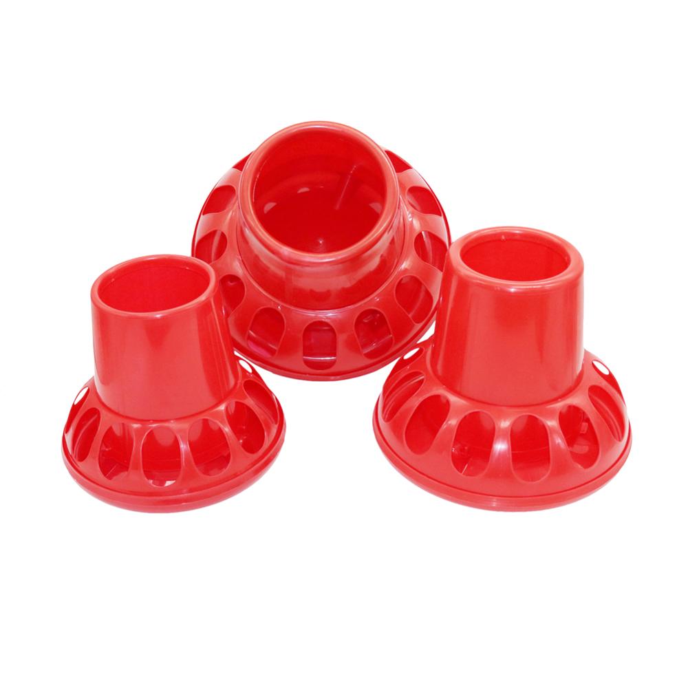 5Stck Geflügel Fütterung Werkzeug rot Plastik Huhn Feeder 1.5kg 2kg 3kg Wachtel Futter Eimer Geflügel Landwirtschaft Werkzeug