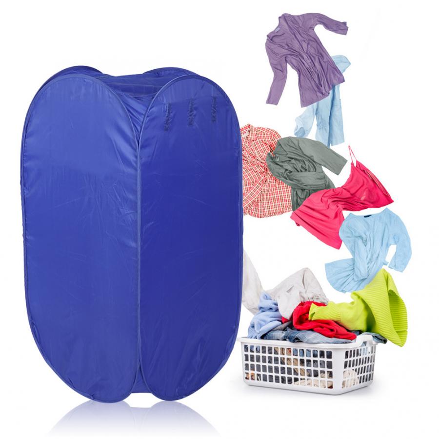 800W Portable Electric Clothes Dryer Multifunction Travel Folding Warm Air Cloth Drying Bag Heater Hanger Laundry Clothing Rack