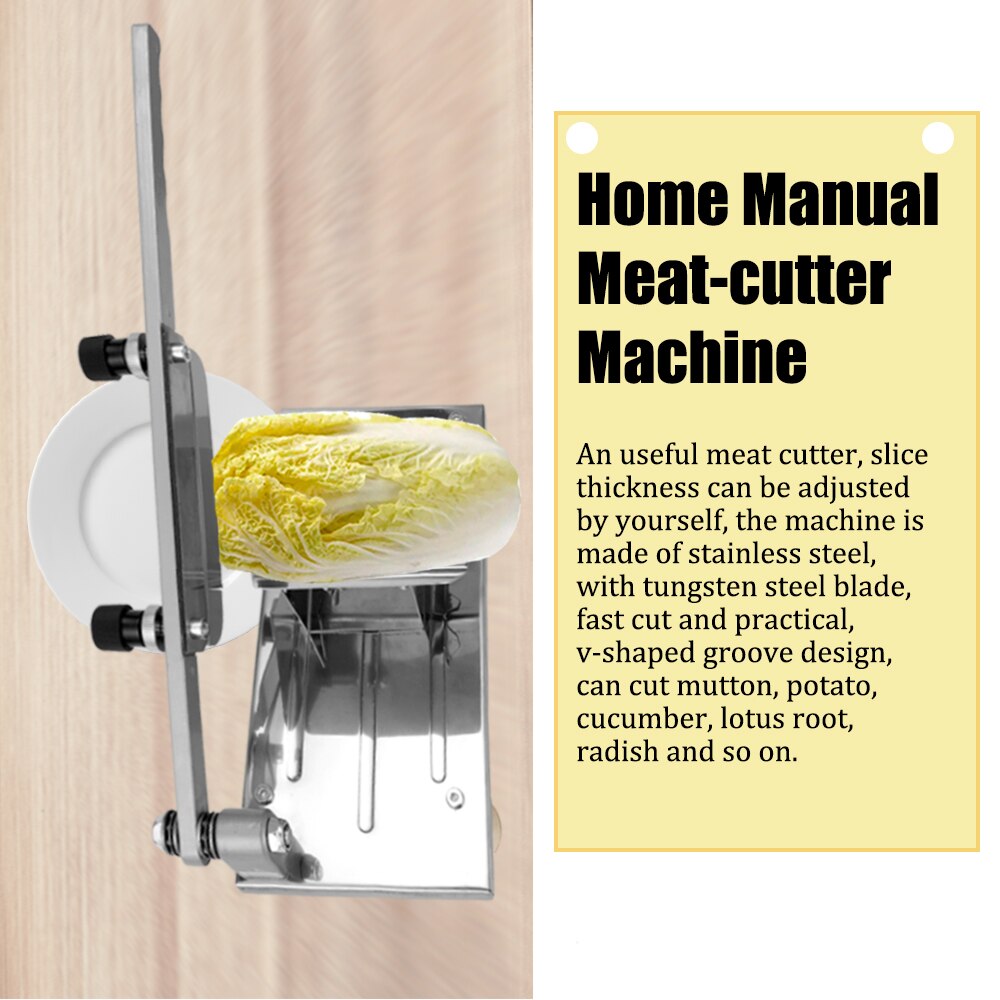 Meat Lamb Slicer Home Manual Meat Cutter Machine Cattle Mutton Roll Frozen Meat Grinder Planing Meat Cuttering Machines