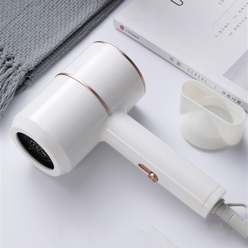 Hair Dryer Strong Wind Hair Dryer Salon Dryer Cold Wind Negative Ionic Hammer Blower Dry Electric Hair Dryer: Ivory
