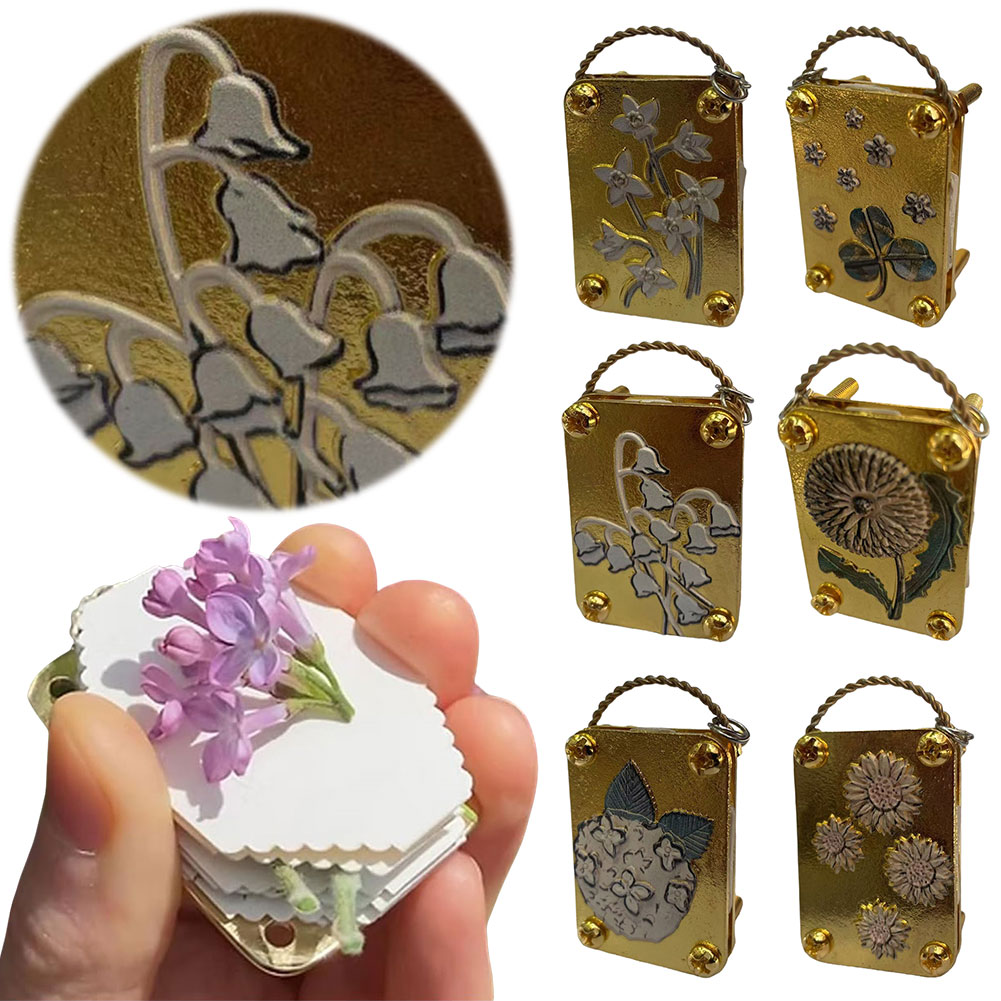 Micro Flower Press Miniature Flower Press Kit Plants Art Crafts Metal Flower Pressing DIY Pressed Flower Plant Preservation Kit