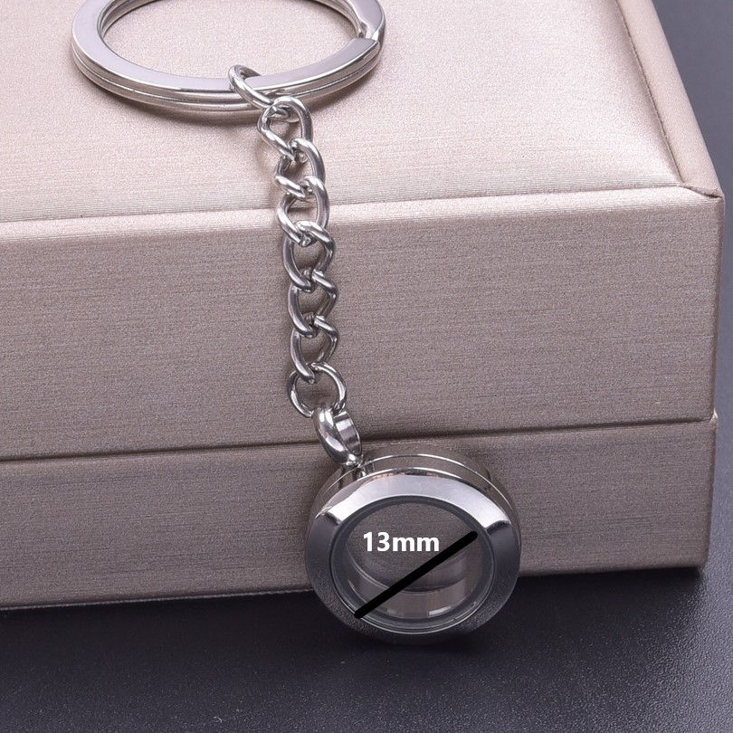 5 teile/los 10-40mm Edelstahl Männer Glas Bild Reliquien Medaillon Anhänger Schlüssel bund DIY Frauen Erinnerung Medaillon Schlüssel Ring Schmuck: Elfenbein