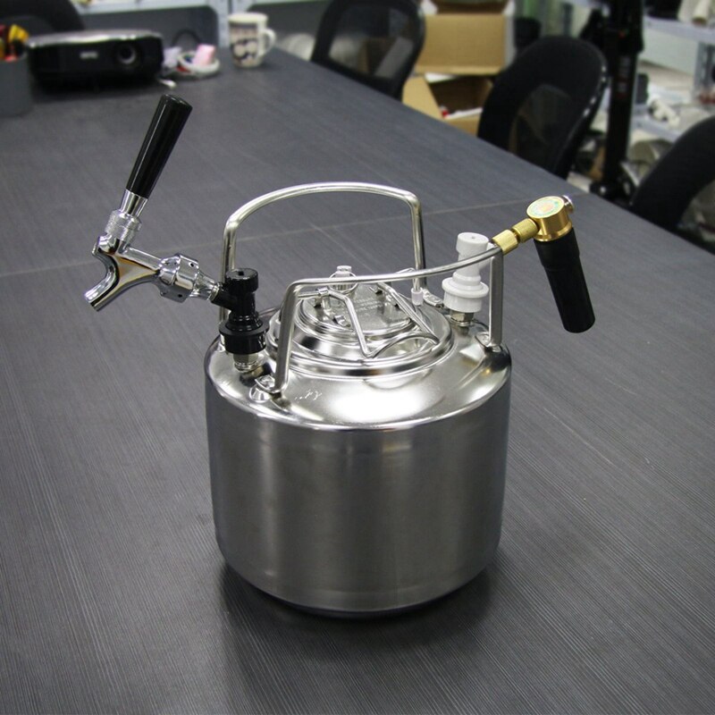 Grifo de cerveza con bloqueo de bola, grifo de barril de cerveza de barril de acero inoxidable con bloqueo de bola, desconexión de cuerpo cromado Fo