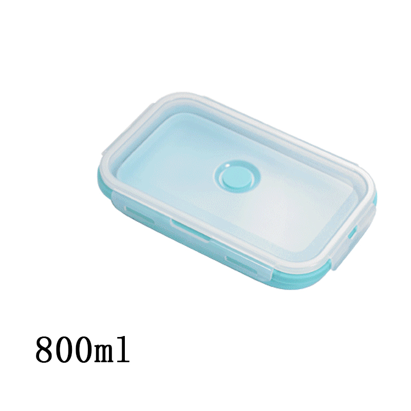 Silicone Collapsible Microwave Bento Lunch Box Portable Healthy Material Lunch Box Food Storage Container Foodbox 1Pc/3Pc: G224620A