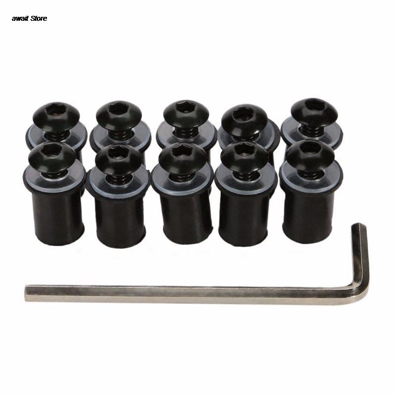 10 Stuks Motorfiets Voorruit Onderdelen M4 / M5 / M6 Metrische Rubb Goed Moer Blinde Bevestiging