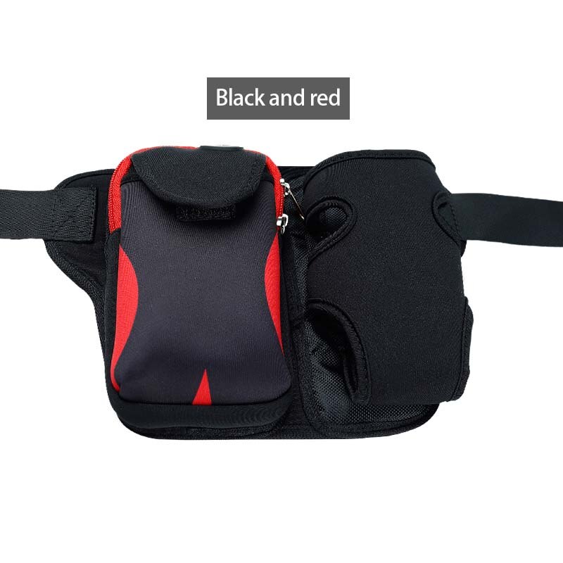 Waist Packs Belt Fanny Pack Men Women Running kettle Pouch Sport Bag For iPhone X 8 7 Plus Samsung S9 S8 Oneplus 6 5T Phone Case: Black Red